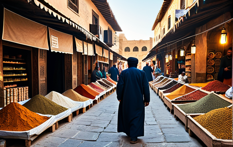 **
"A bustling marketplace in an old Arab city, fully clothed vendors selling spices, textiles, and traditional crafts, appropriate attire, safe for work, perfect anatomy, natural proportions, warm sunlight, vibrant colors, professional photography, modest setting, family-friendly atmosphere."
**